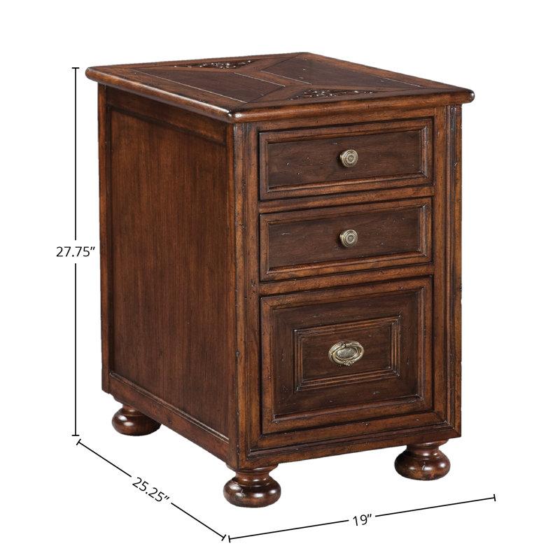Metro 19" Wide Storage Lamp Table, Villa Valencia Finish