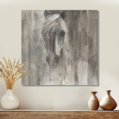 Cheval de ferme, peinture sur toile - Cheval de ferme