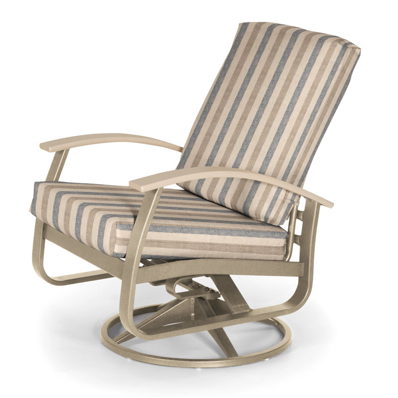 Belle Isle Outdoor Swivel Lounge Chair, Canvas Granite Sunbrella® Canvas, Gloss White, White P50