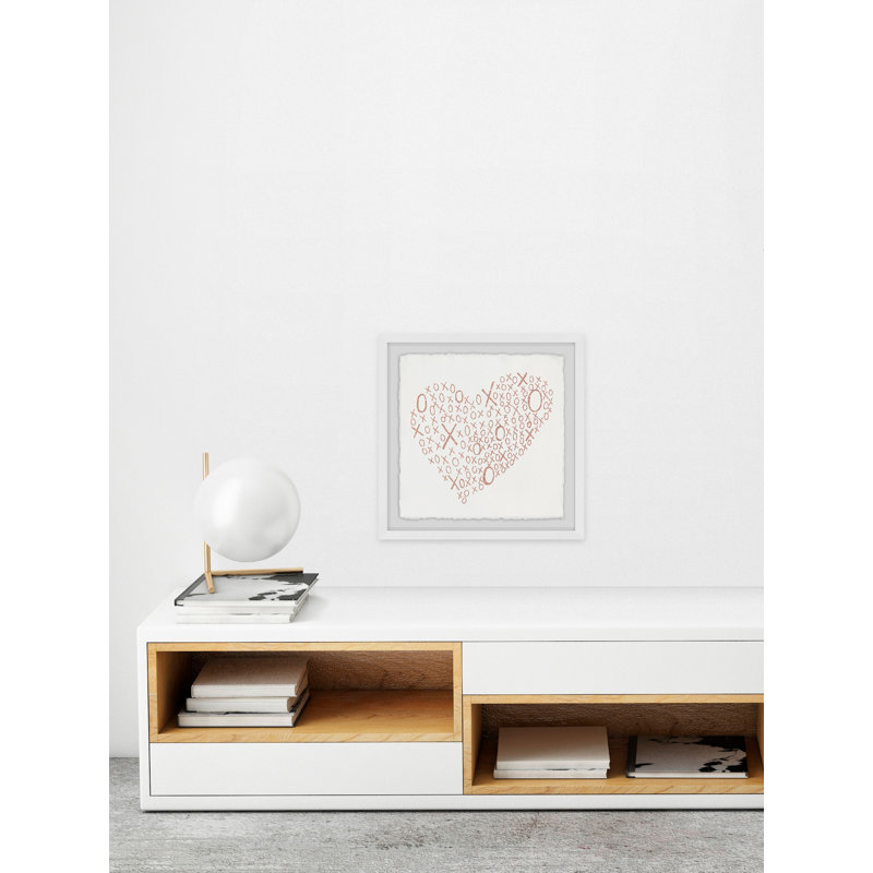 « XO Love », reproduction d’art textuel sur papier, H 12 po x l 12 po x P 1,5 po