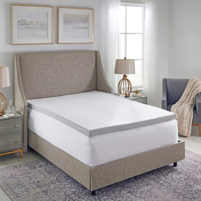 2'' Gel Memory Foam Mattress Topper with Graphene Infused Cover, King