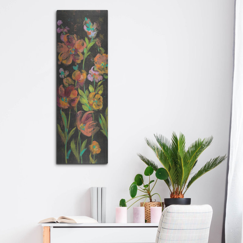 "Juillet jardin trio II" par Silvia Vassileva, H 36 po x l 12 po