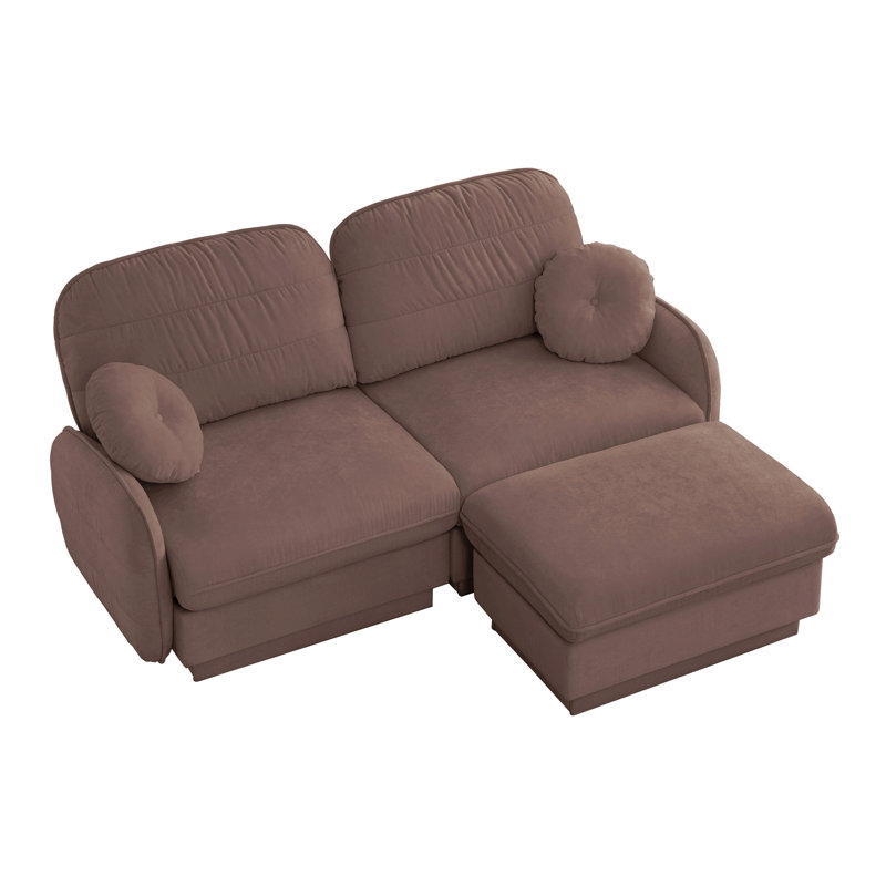 Canapé en L Chenille Cloud, 73.2" W, Rose Dust Chenille
