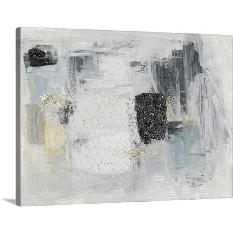 Reproduction d’art sur toile baroque abstrait I, H 30 po x l 40 po x P 1,25 po, Toile tendue