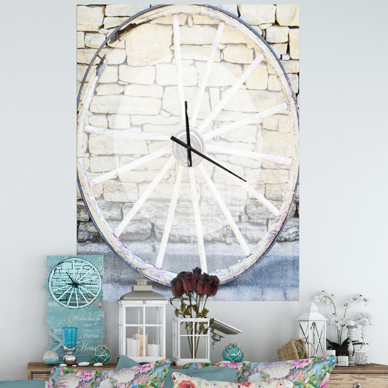 Vieille horloge murale en bois, Très grand