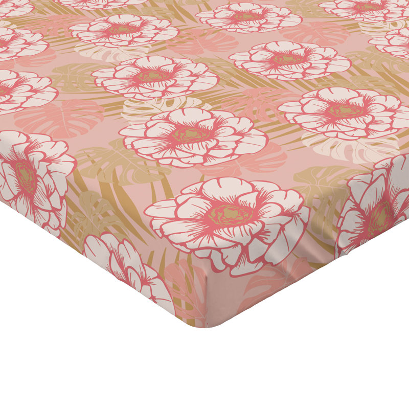 Drap-housse à motif de rosettes Ambesonne