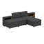 Canapé-lit modulaire avec revêtement en chenille, conception combinée libre, deux supports de rangement-117789375