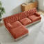 Canapé Chesterfield 3 places en velours doux avec repose-pieds-78922102