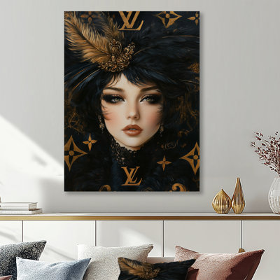 «Beauty Queen Young and Free - Fashion Girl Power», reproduction d'art murale