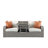 Wicker Patio Sofa With 2 Ottomans