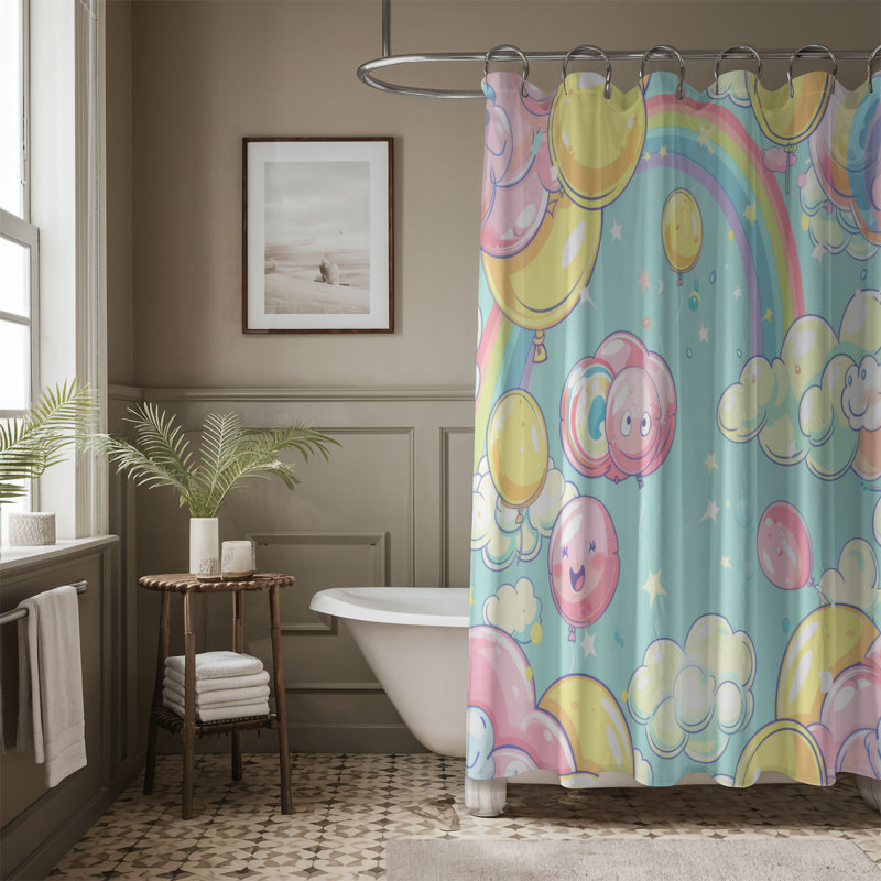 Rideau de douche Balloon Fiesta - Premium, H 74 po x l 71 po