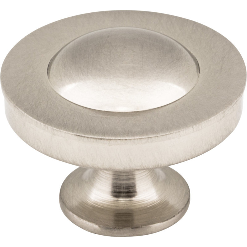 Cordova Mushroom Knob, Satin Nickel, 1 1/4"
