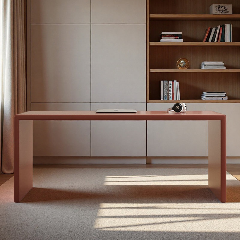 Bureau en bois peint simple et élégant pour le bureau, H 28,35 po x l 62,99 po x P 23,62 po
