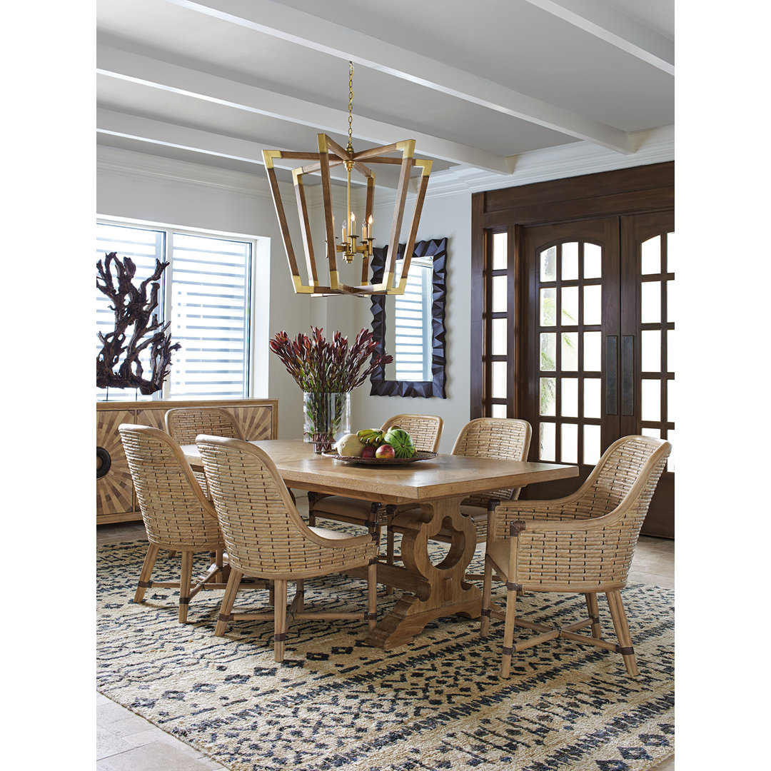 Los Altos 7 - Piece Extendable Solid Oak Dining Set Tommy Bahama Home Upholstery 