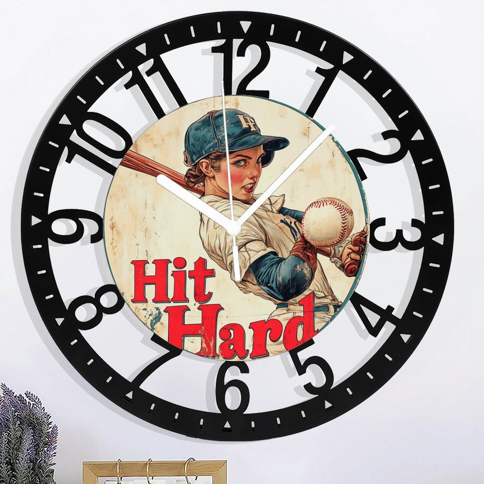 East Urban Home 10'' Round Iron Wall Clock with Silent Quartz Movement ...