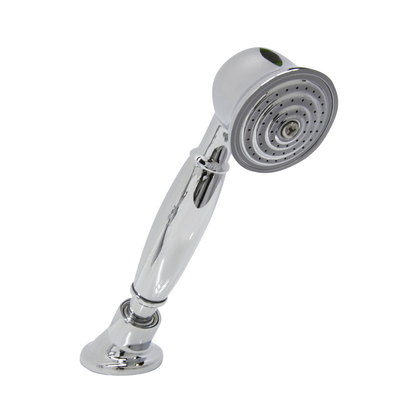 Garniture de robinet de baignoire romaine à fixation sur plateau à poignées doubles avec inverseur et douche à main