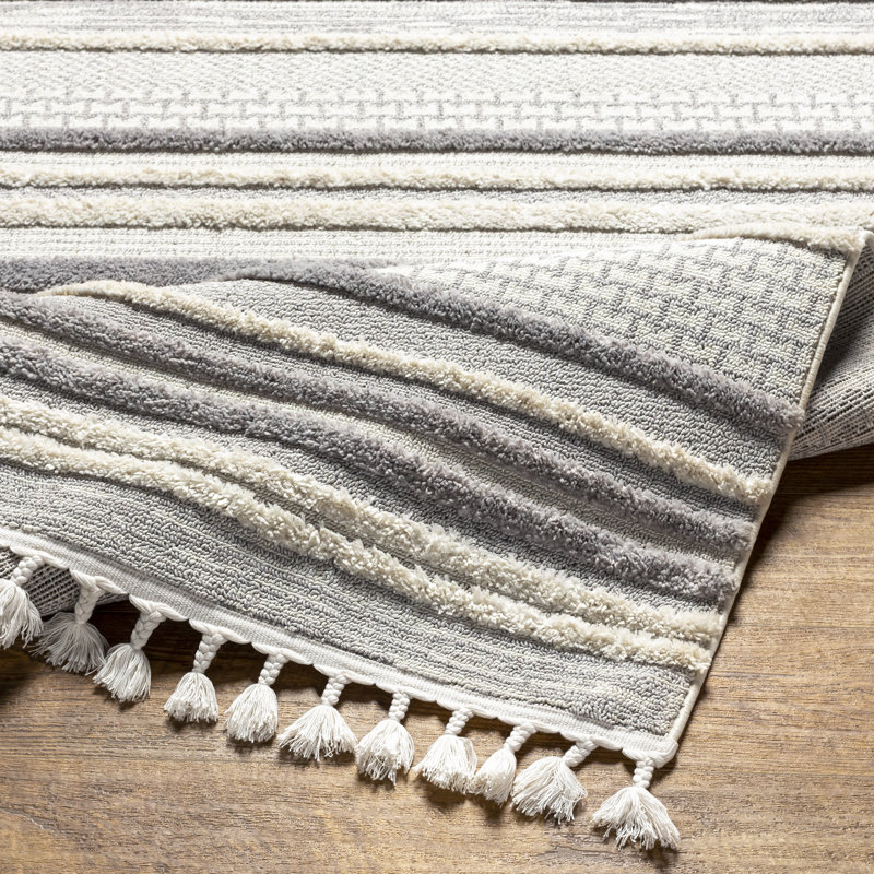 Tapis gris Claremore, Tapis de couloir 2 pi 7 po x 7 pi 3 po