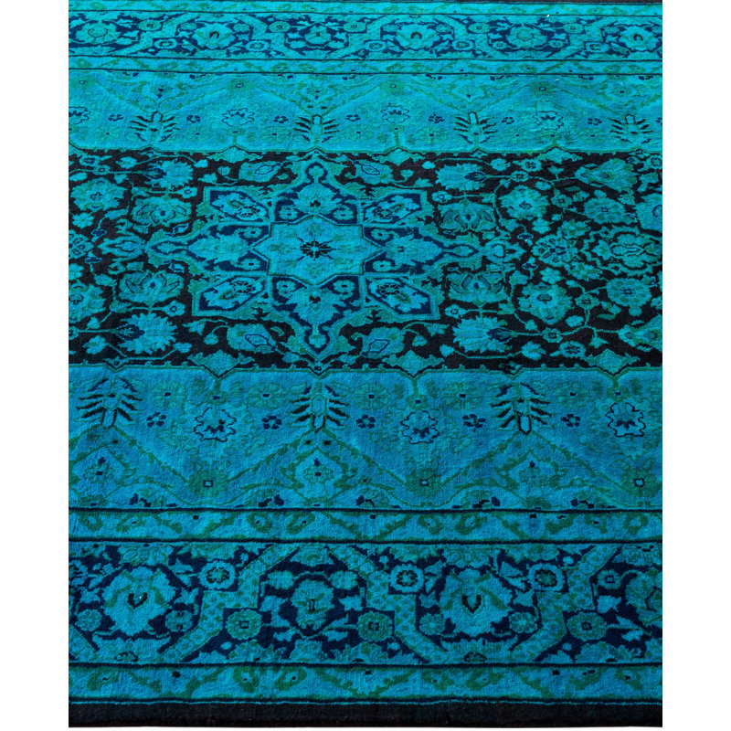 Overdyed One-of-a-Kind 4' 1" X 6' 1" Hand Knotted Area Rug