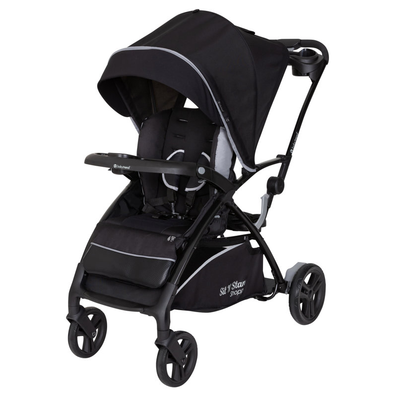 Sit N Stand® 5-In-1 Shopper Stroller  - Kona, Black