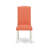 3 Piece Modern Dining Table Set Contains a Round Wooden Table with Pedestal and 2 Pink Flamingo Faux Leather Upholstered Chairs, Linen White-1015088891-1032250882-1032250880