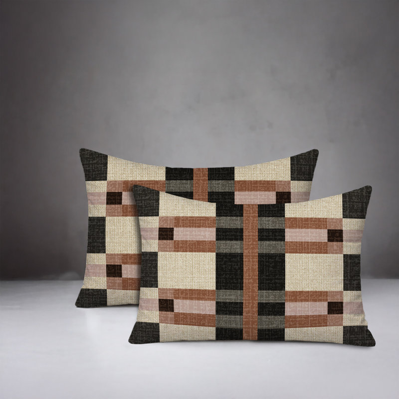 Ensemble de coussins réversibles intérieur / extérieur Joey, 25 x 18, Ocre
