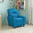 Contemporary Kids Recliner with Cup Holder-56801097