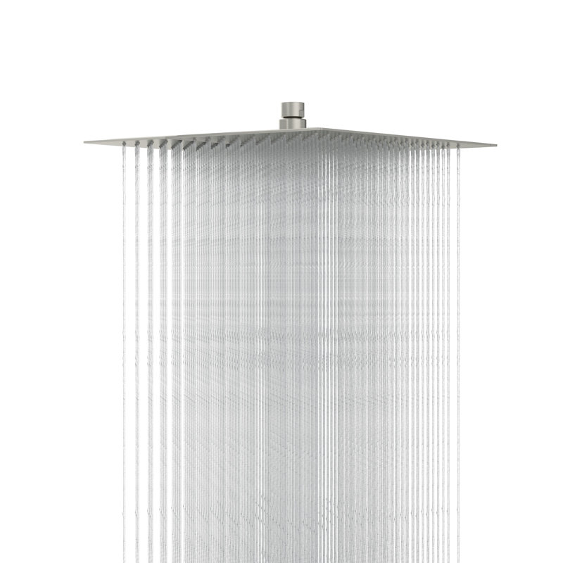 10 Inch Stainless Steel Shower Head, Square, Brushed Nickel