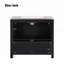 Handcrafted Bathroom Vanity Organizer with Ceramic Sink and Distressed Finish, Ideal for Elegant Storage Solutions
