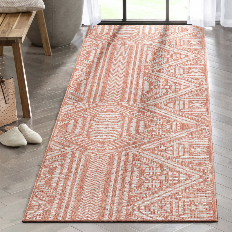 Well Woven Medusa Khalo Geometric Flat-Weave Indoor/Outdoor Area Rug, Runner 80 x 300cm