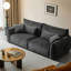 Causeuse-coussin modulaire en tissu chenille gris foncé