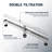 36 In. Shower Drain With 2-In-1 Tile Insert Panel Stainless Steel Linear Drain For Fast Drainage-115114661