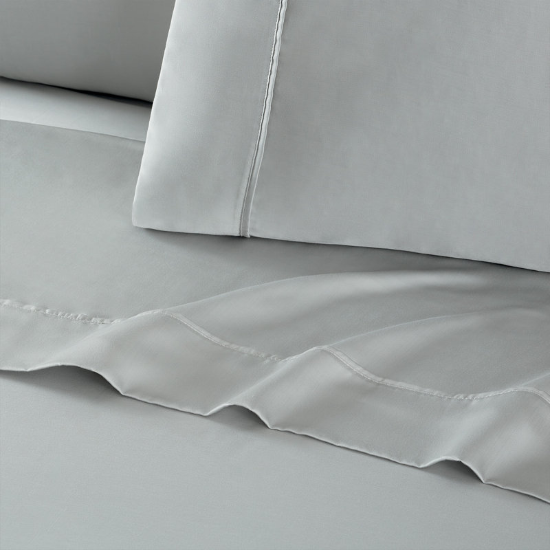 Ensemble de draps Eencalyptus Tencel, Double, Gris clair