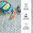 Melange Diamond Blue Machine Washable Rug-92286875