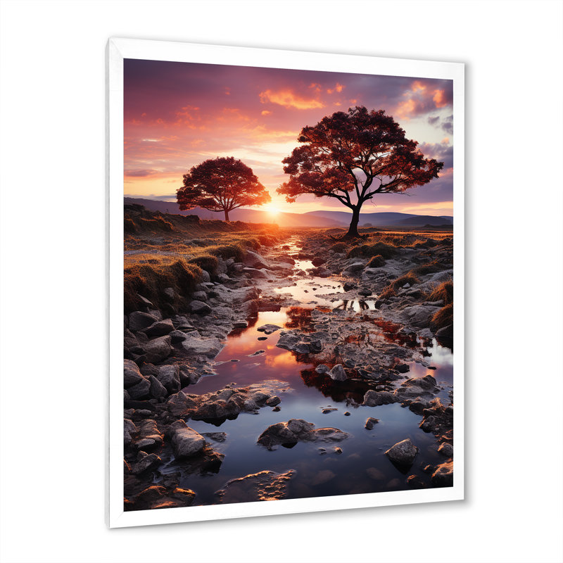 Arbres de l'aube Wybolt Allemagne, H 44 po x l 34 po x P 1,5 po, Cadre photo blanc
