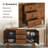 47.3" Mid-Century Storage Cabinet: 2 Doors, 3 Drawers for Dining/Living