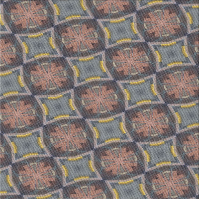 Tapis gris/rouge/jaune à motifs Hlavacek