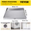 VEVOR Stainless Steel Washing Machine Pan, Heavy Duty 18 GA Washer Drip Tray with Drain Hole & Hose Adapter-116437946
