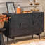 Buffet rétro en bois massif noir