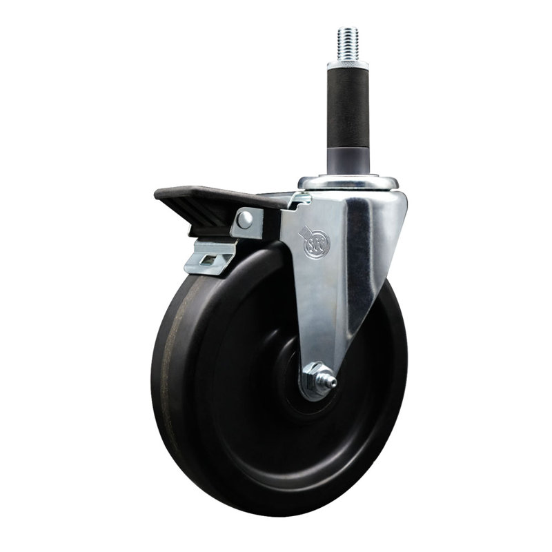Phenolic Swivel 1 Inch Expanding Stem Caster with Brake SCC