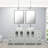 72’’ Double Bathroom Vanity Set with Ceramic Vessel Sink Top, Faucets-59175978-59175979