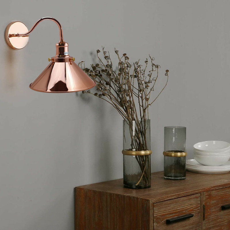Ayon Armed Sconce, Rose Gold