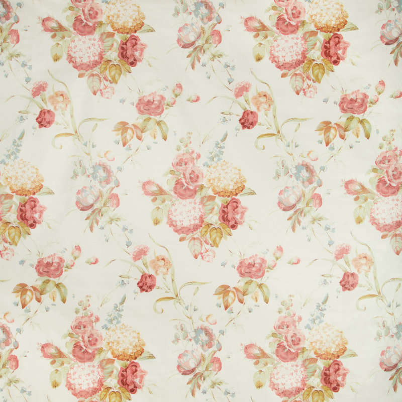 Lj Adelyn Handblock Fabric, Rose