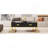 Modern  Rectangular Coffee Table With 4 Drawers And Gold Base In 47.3"-1249372279