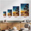 Art mural personnalisé sur toile de plage tropicale personnalisée avec noms et date sur mesure - Décor romantique de palmier au coucher du soleil-1580927953-1580927966