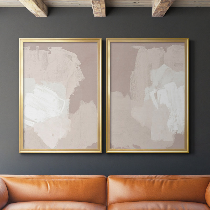 Nuage ardoise I, toile encadrée de qualité supérieure - prête à être accrochée, H 30,5 po x l 45 po x P 2,5 po, Or