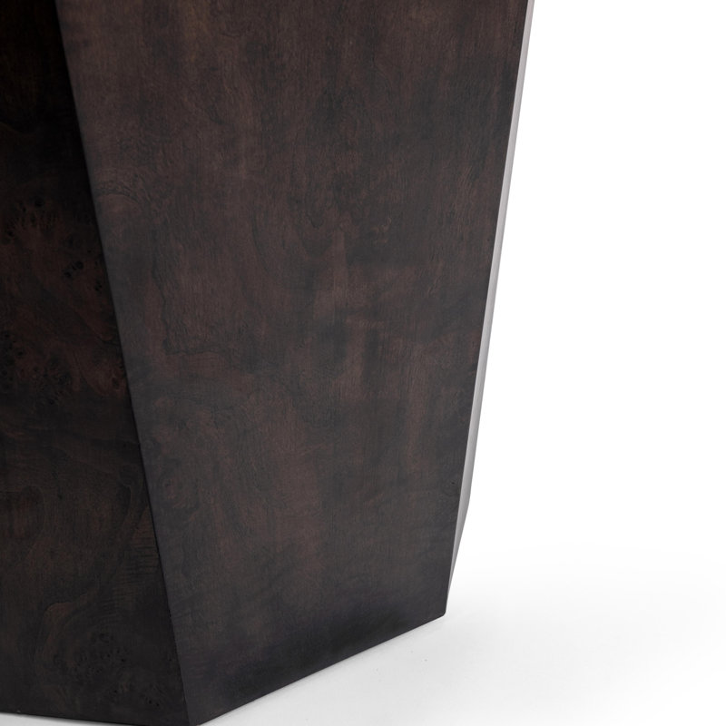 Avena Wood End Table, Brown