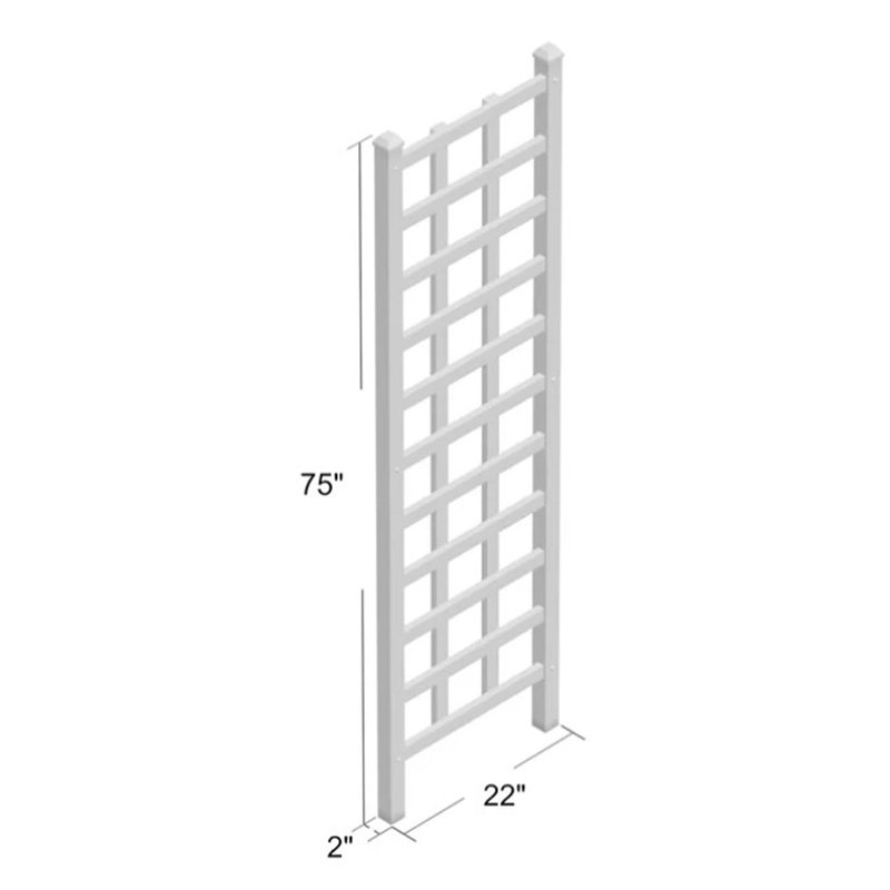 75'' H x 22'' W Polyvinyl Chloride (PVC) Classic Grid Trellis