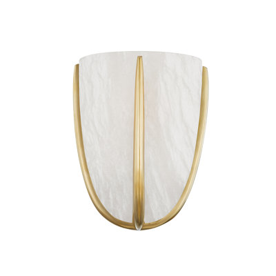 Wheatley 7" 1-Light Alabaster Wall Sconce