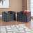 Ikner 2-Pc Foldable Woven Fiber Basket Set