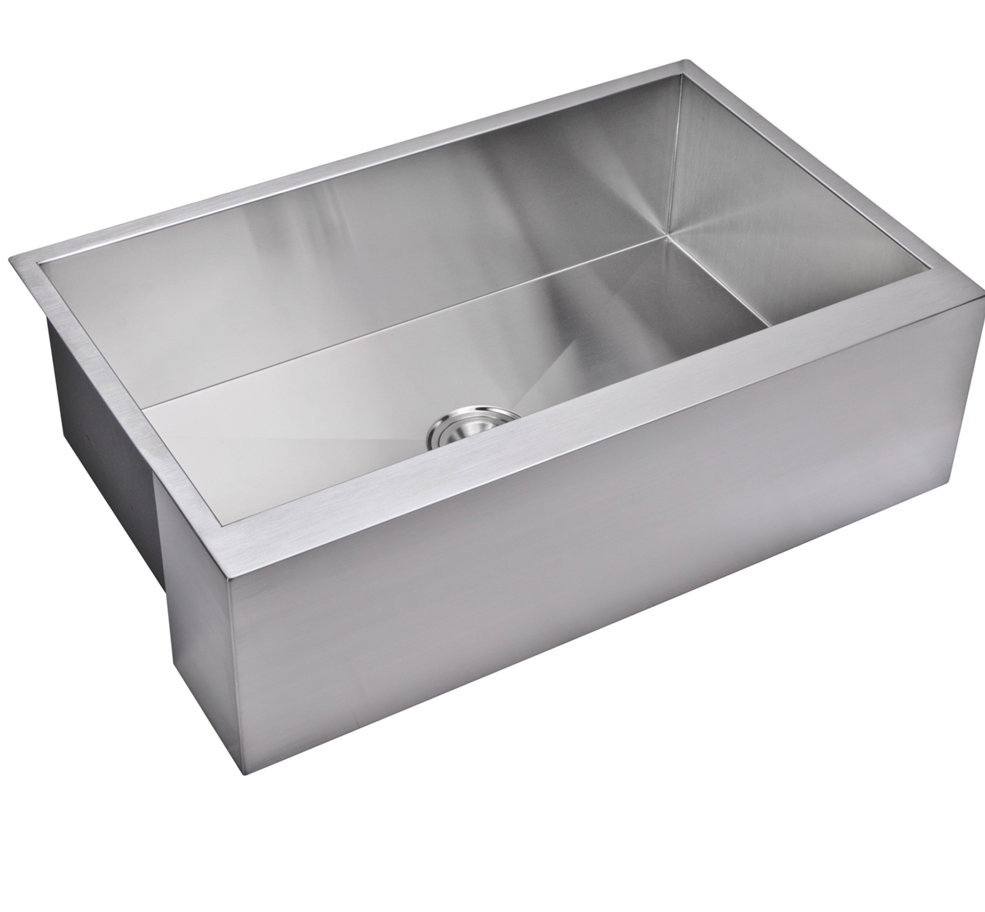 33'' L Farmhouse / Apron Single Bowl Stainless Steel Kitchen Sink dCOR design